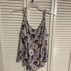 Torrid Floral Camisole - Purple and White